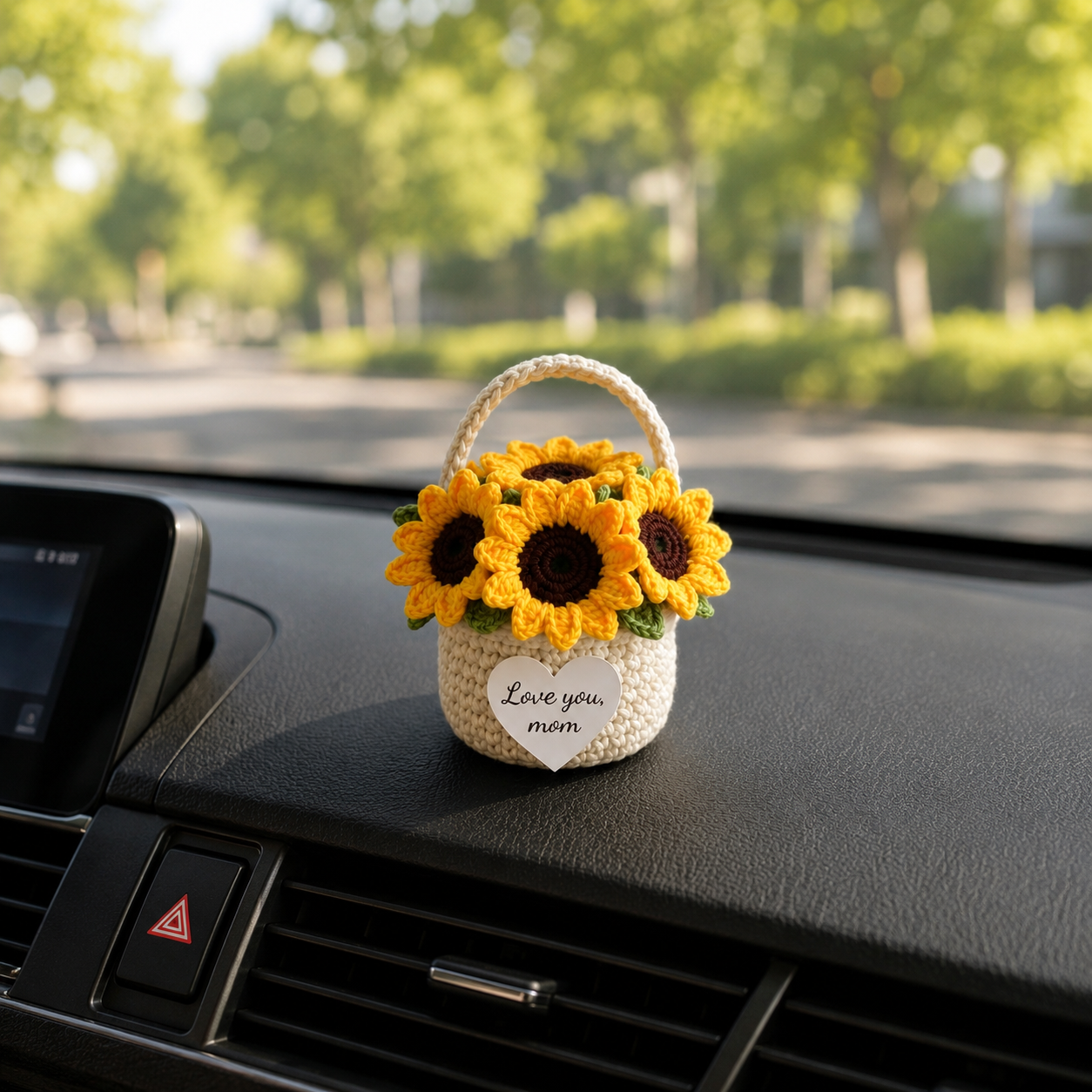 Handmade Crochet Flower Basket – Love You Mom Floral Gift