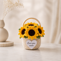 Handmade Crochet Flower Basket – Love You Mom Floral Gift