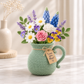 Handmade Crochet Flower Bouquet in Vase – Love You Mom Gift