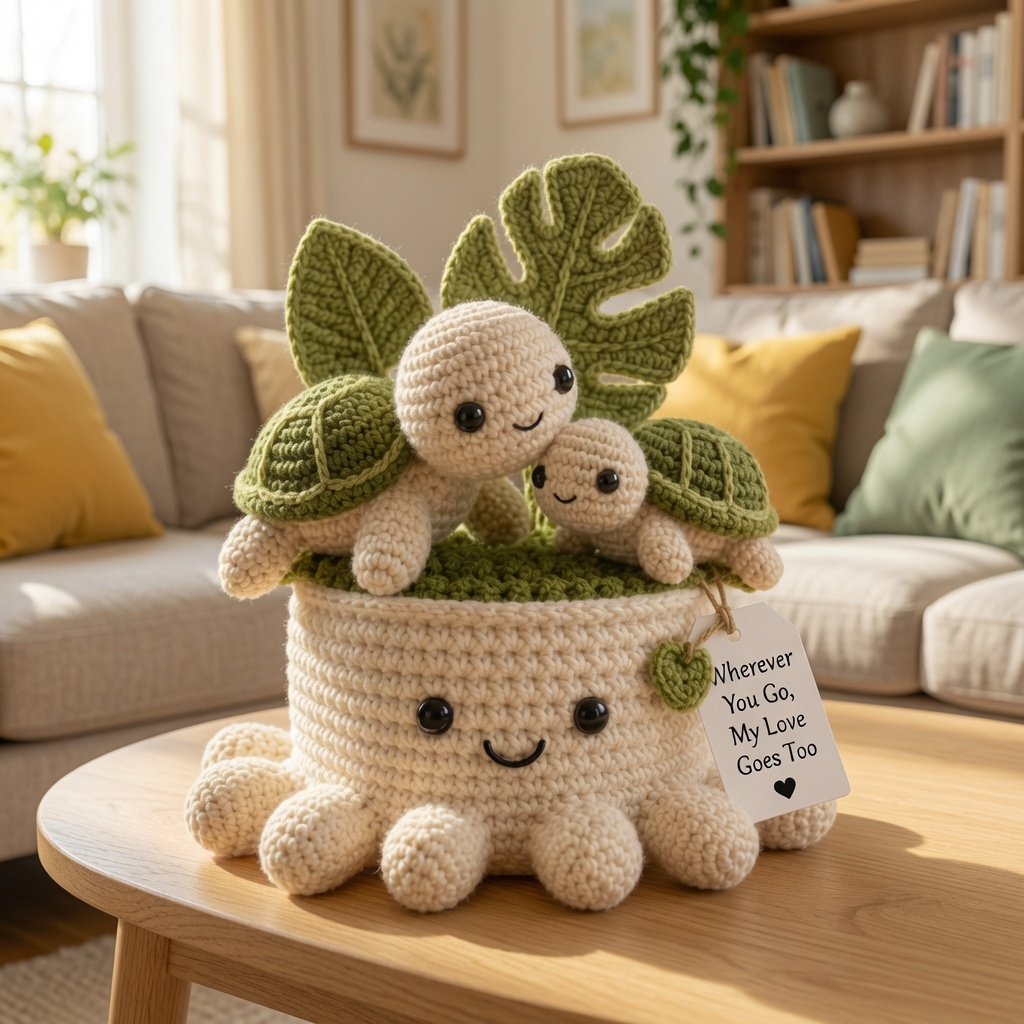 Crochet Turtle Mom & Baby – Handmade Mother Child Keepsake