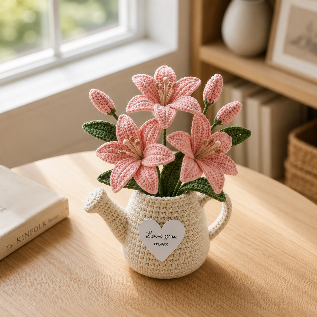 Crochet Flower Pot Watering Can – Handmade Mother's Day Gift for Mom