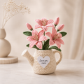 Crochet Flower Pot Watering Can – Handmade Mother's Day Gift for Mom