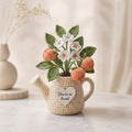 Crochet Summer Fruit Watering Can – Handmade Fruit Plant Decor