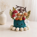 Handmade Crochet Bat Octopus with Mushrooms & Autumn Decor | Spooky Gift