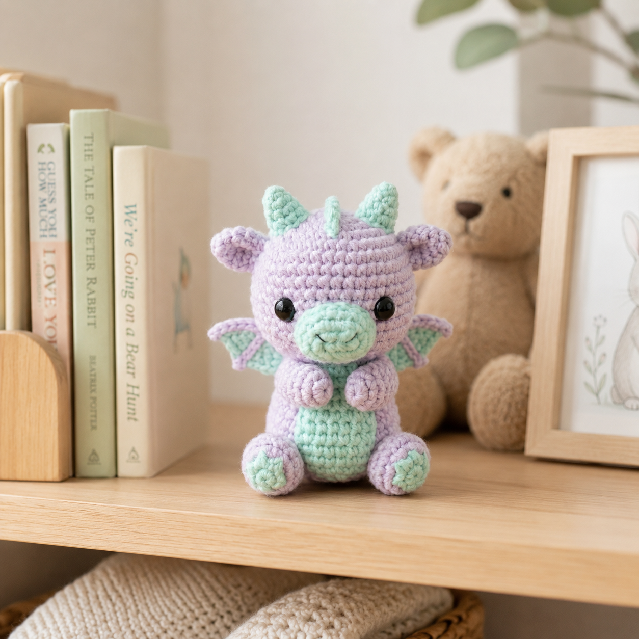 Handmade Crochet Dragon Plush – Cute Amigurumi Toy