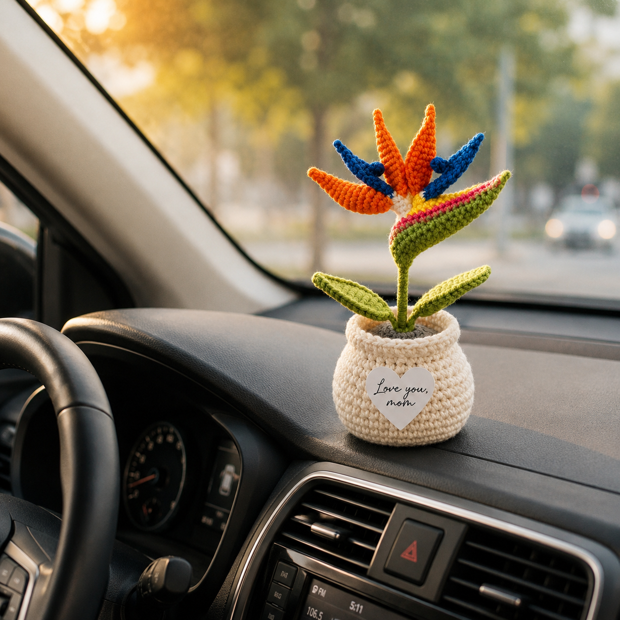 Handmade Crochet Bird of Paradise Flower Pot – Mother's Day Gift
