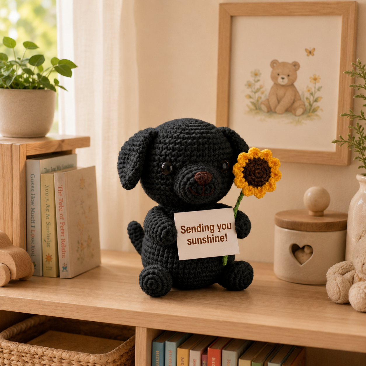 Handmade Crochet Turtle Plush – Positive Emotional Support Desk Decor