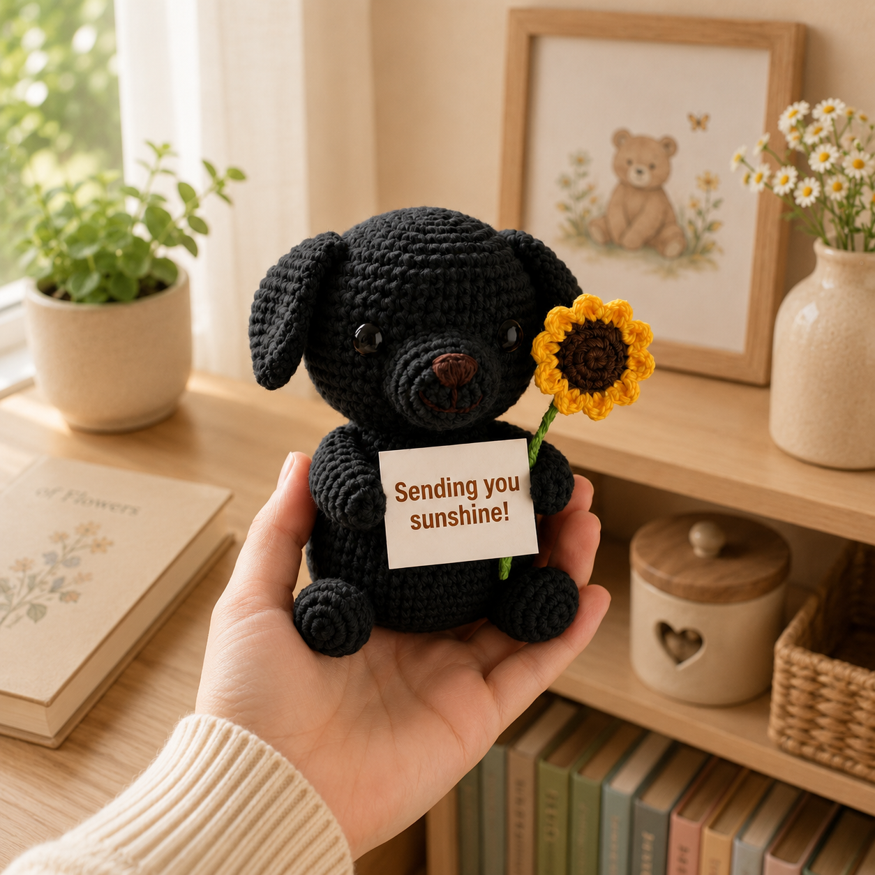 Handmade Crochet Turtle Plush – Positive Emotional Support Desk Decor