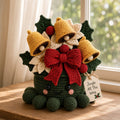 Crochet Christmas Bell Octopus Basket - Handmade Holiday Decor & Gift