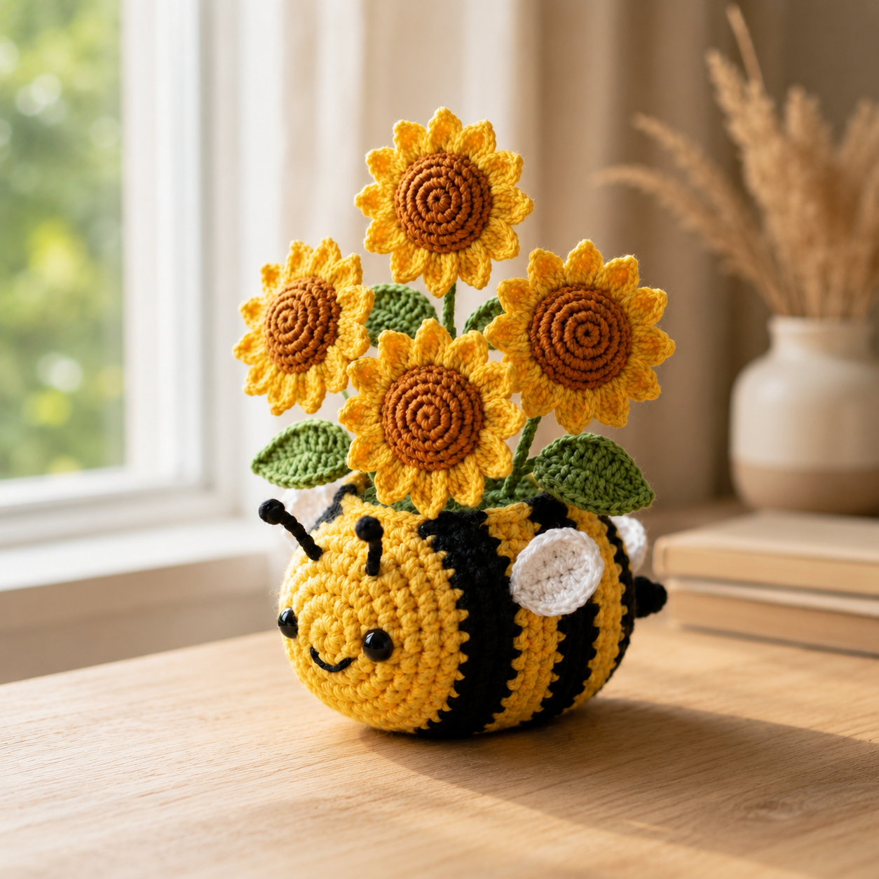 Crochet Animal Flower Pots – Handmade Desk Decor Collection