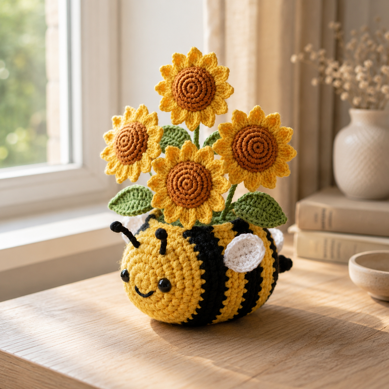 Crochet Animal Flower Pots – Handmade Desk Decor Collection