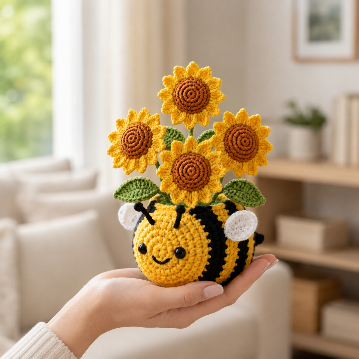 Crochet Animal Flower Pots – Handmade Desk Decor Collection