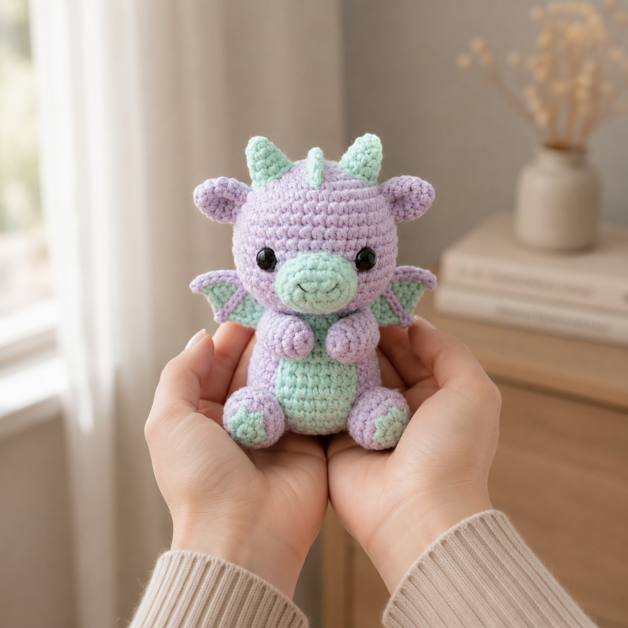 Handmade Crochet Dragon Plush – Cute Amigurumi Toy
