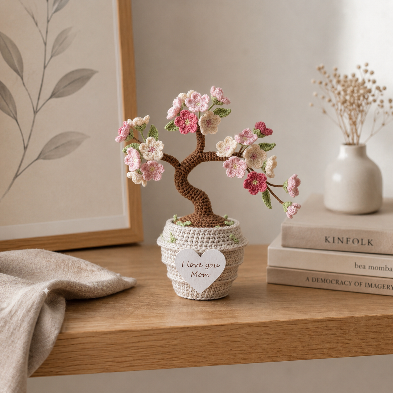 Crochet Cherry Blossom Tree – Handmade Sakura Flower Pot