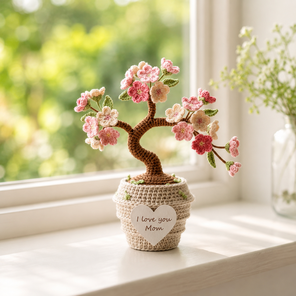 Crochet Cherry Blossom Tree – Handmade Sakura Flower Pot