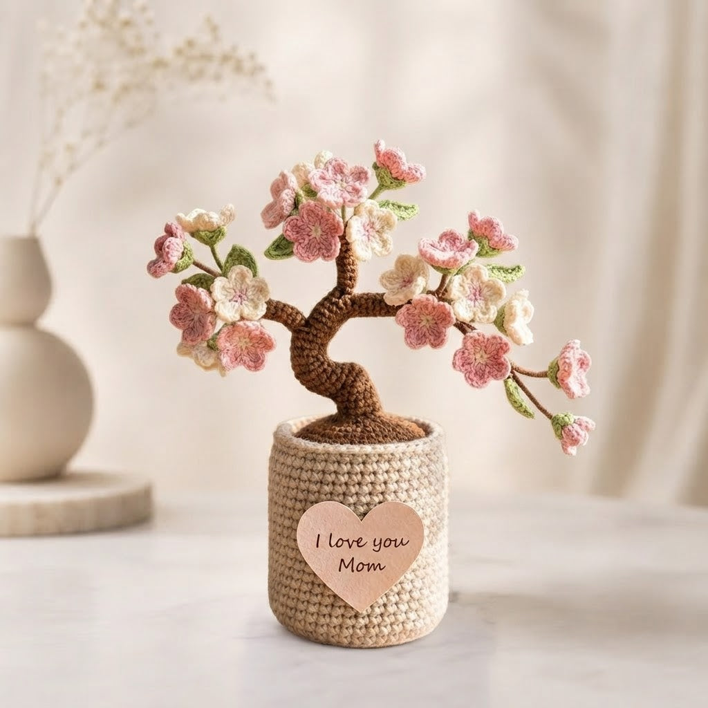 Crochet Cherry Blossom Tree – Handmade Sakura Flower Pot