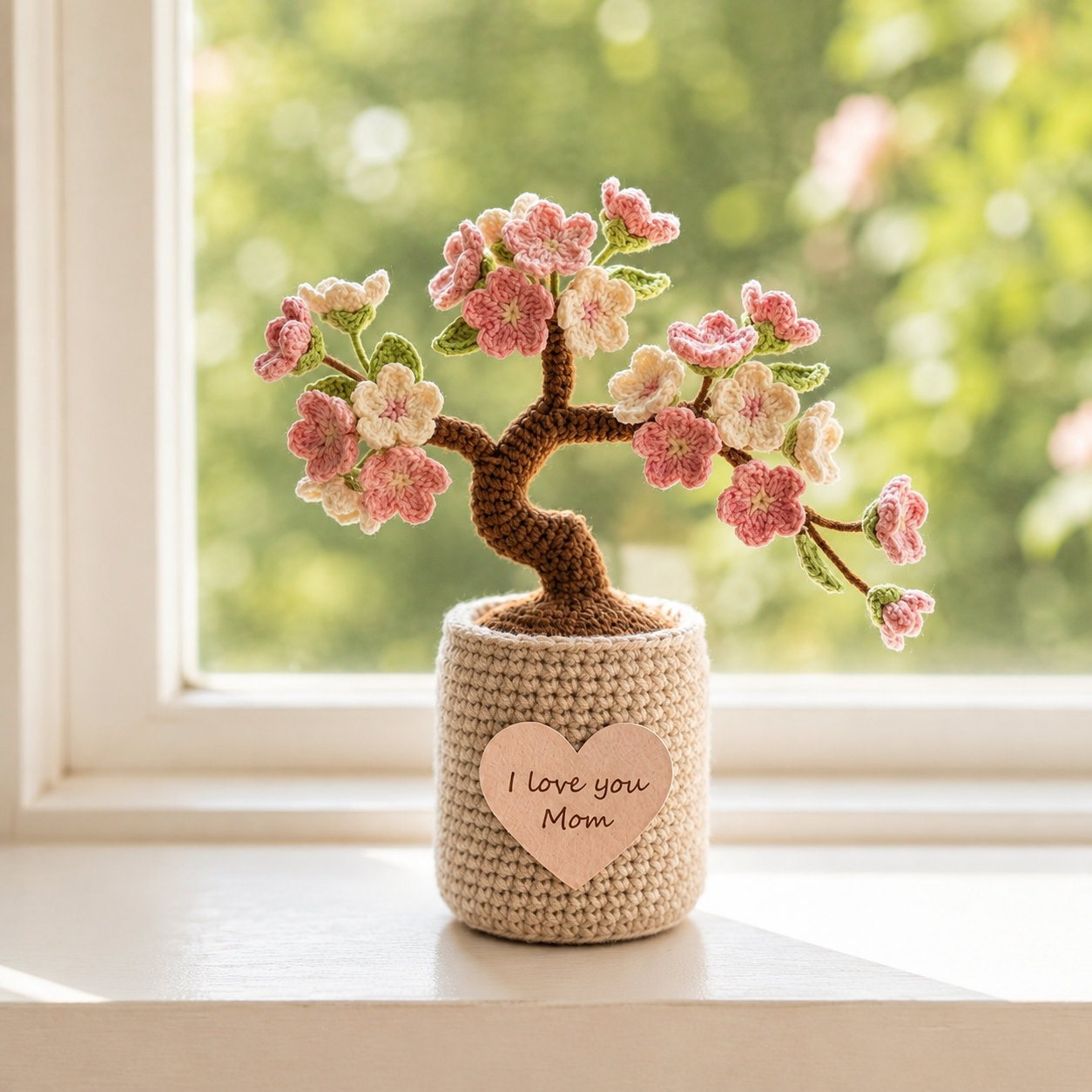 Crochet Cherry Blossom Tree – Handmade Sakura Flower Pot