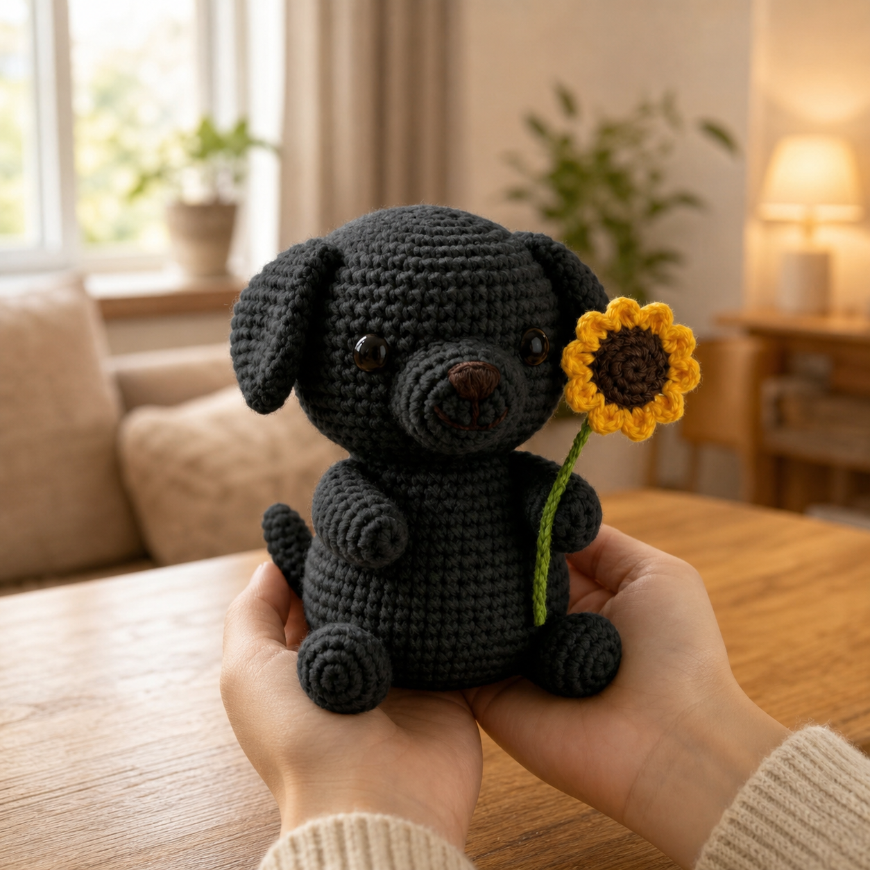 Handmade Crochet Turtle Plush – Positive Emotional Support Desk Decor