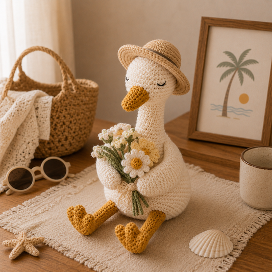 Crochet Goose Doll – Handmade Cottagecore Plush Gift